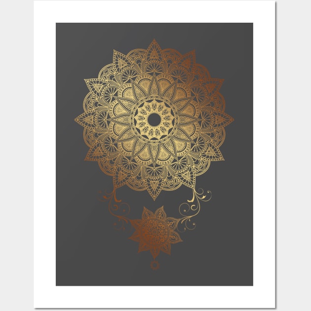 Mandala - Golden drop Wall Art by aleibanez